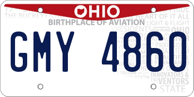 OH license plate GMY4860