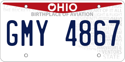 OH license plate GMY4867