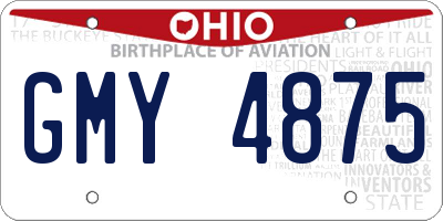 OH license plate GMY4875