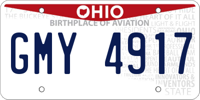 OH license plate GMY4917