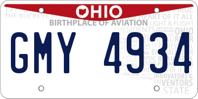 OH license plate GMY4934