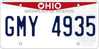 OH license plate GMY4935