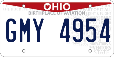 OH license plate GMY4954