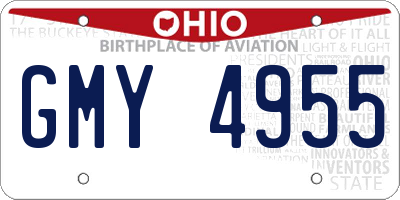OH license plate GMY4955