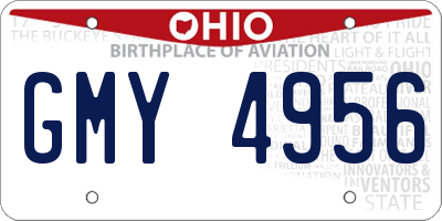 OH license plate GMY4956