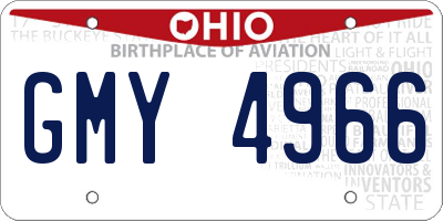 OH license plate GMY4966
