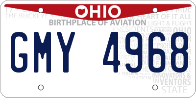 OH license plate GMY4968