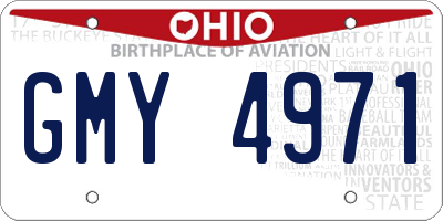 OH license plate GMY4971