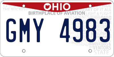 OH license plate GMY4983