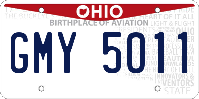 OH license plate GMY5011