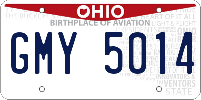 OH license plate GMY5014