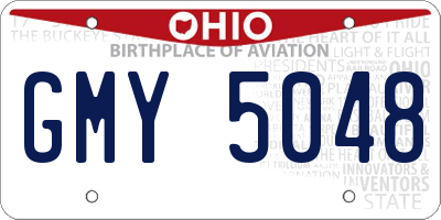 OH license plate GMY5048