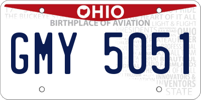 OH license plate GMY5051