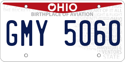 OH license plate GMY5060