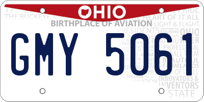 OH license plate GMY5061