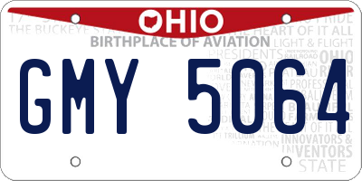 OH license plate GMY5064
