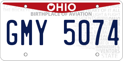OH license plate GMY5074