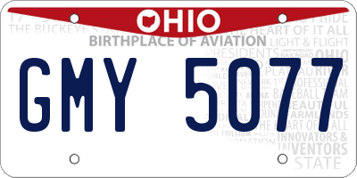 OH license plate GMY5077