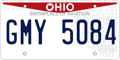 OH license plate GMY5084