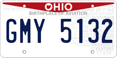 OH license plate GMY5132