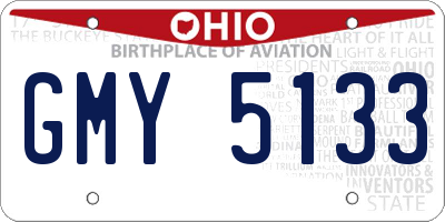 OH license plate GMY5133