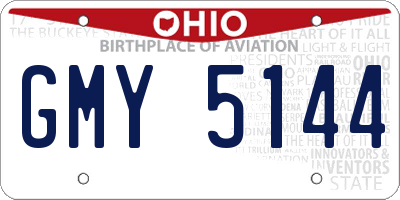 OH license plate GMY5144