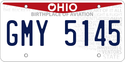 OH license plate GMY5145