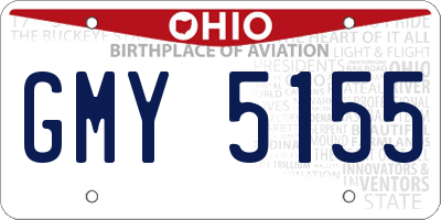 OH license plate GMY5155