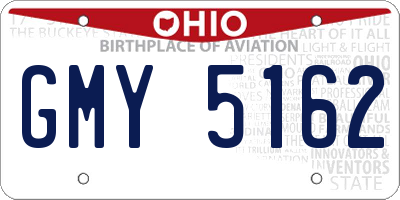 OH license plate GMY5162