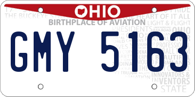 OH license plate GMY5163