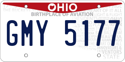OH license plate GMY5177