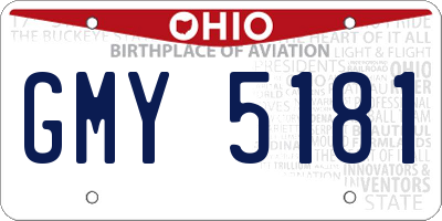 OH license plate GMY5181