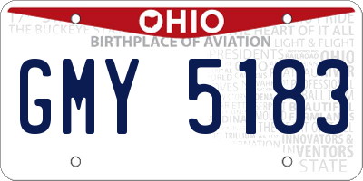 OH license plate GMY5183