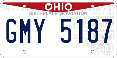 OH license plate GMY5187