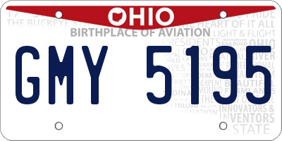 OH license plate GMY5195