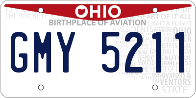 OH license plate GMY5211