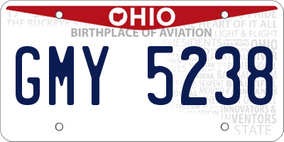 OH license plate GMY5238