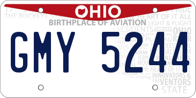 OH license plate GMY5244