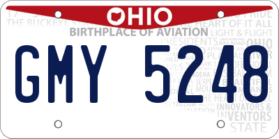OH license plate GMY5248