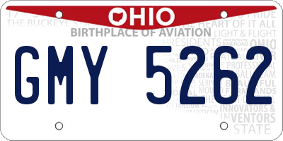 OH license plate GMY5262