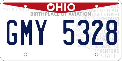 OH license plate GMY5328