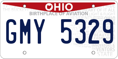 OH license plate GMY5329