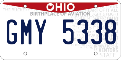 OH license plate GMY5338