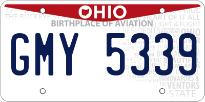 OH license plate GMY5339