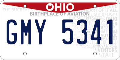 OH license plate GMY5341