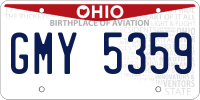 OH license plate GMY5359