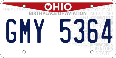 OH license plate GMY5364