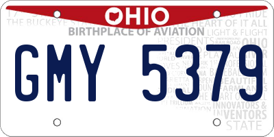 OH license plate GMY5379