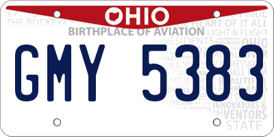 OH license plate GMY5383