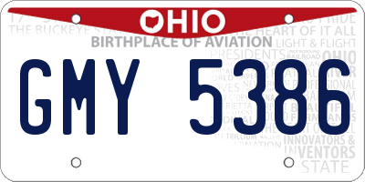 OH license plate GMY5386